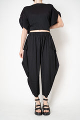 Pleats Please Issey Miyake A-Poc Pull-On Style  Pants in Black