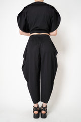 Pleats Please Issey Miyake A-Poc Pull-On Style  Pants in Black