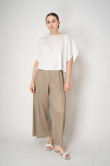 Pleats Please Issey Miyake A-Poc Slice Round Silhouette Top in White