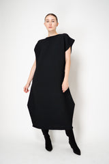 Pleats Please Issey Miyake Zig Zag Knit Ankle Length Sleeveless Dress in Black