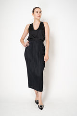 Pleats Please Issey Miyake Thicker Bottoms 1 Midi Skirt in Black