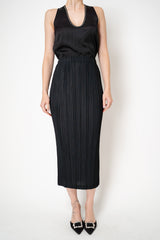 Pleats Please Issey Miyake Thicker Bottoms 1 Midi Skirt in Black