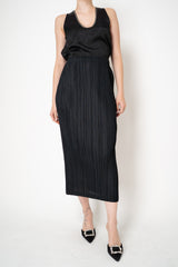 Pleats Please Issey Miyake Thicker Bottoms 1 Midi Skirt in Black