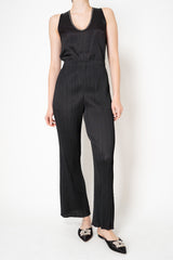 Pleats Please Issey Miyake Monthly Colors: July Flared Pants in Black