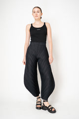 Pleats Please Issey Miyake Thicker Bottoms 1 Wide Leg Barrel Pants in Black