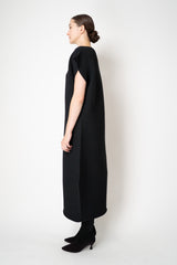 Pleats Please Issey Miyake Zig Zag Knit Ankle Length Sleeveless Dress in Black