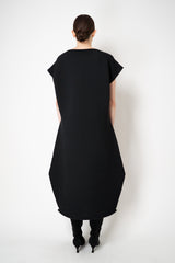 Pleats Please Issey Miyake Zig Zag Knit Ankle Length Sleeveless Dress in Black