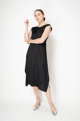 Pleats Please Issey Miyake Monthly Colors: September Sleeveless Midi Dress in Black