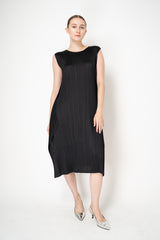 Pleats Please Issey Miyake Monthly Colors: September Sleeveless Midi Dress in Black