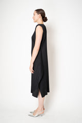Pleats Please Issey Miyake Monthly Colors: September Sleeveless Midi Dress in Black