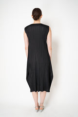 Pleats Please Issey Miyake Monthly Colors: September Sleeveless Midi Dress in Black