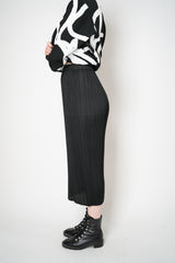 Pleats Please Issey Miyake Basics Midi Skirt in Black