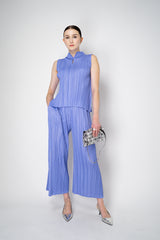 Pleats Please Issey Miyake Mellow Pleats Wide Leg Pants in Lavender