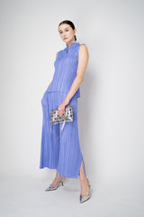 Pleats Please Issey Miyake Mellow Pleats Wide Leg Pants in Lavender