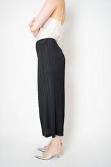 Pleats Please Issey Miyake Thicker Bottoms 1 Wide Flared Pleated Trousers in Black
