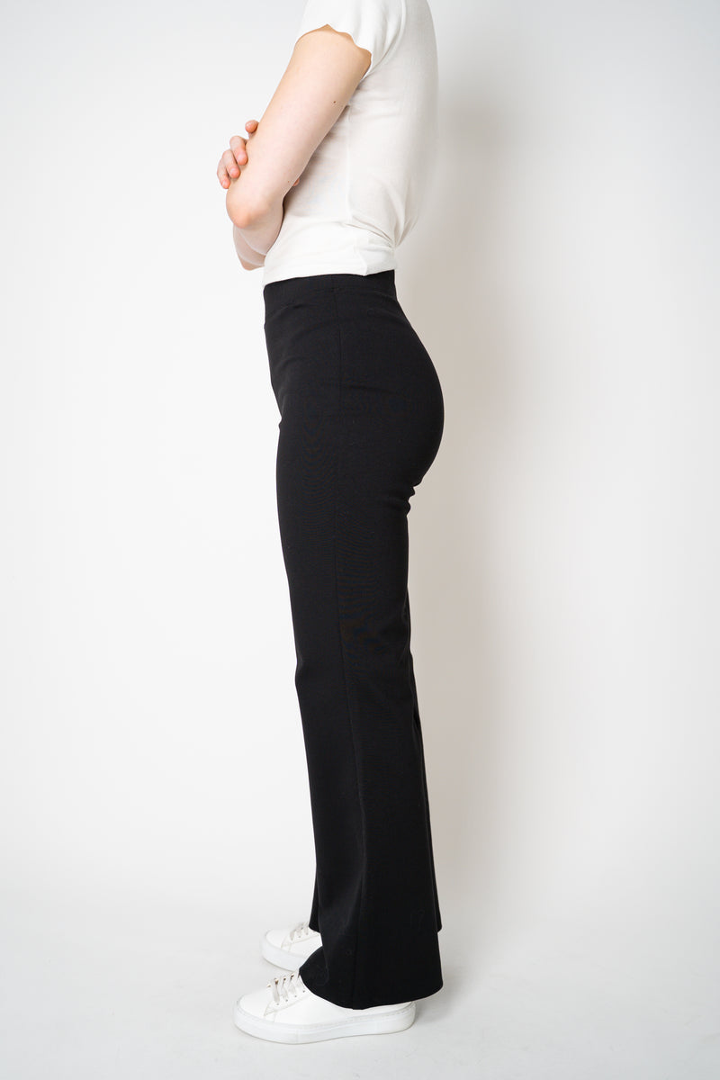 MeiMeiJ Punto Straight Leg Pull-On Trousers in Black