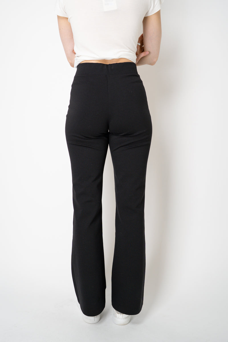 MeiMeiJ Punto Straight Leg Pull-On Trousers in Black
