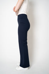 MeiMeiJ Punto Straight Leg Pull-On Trousers in Navy