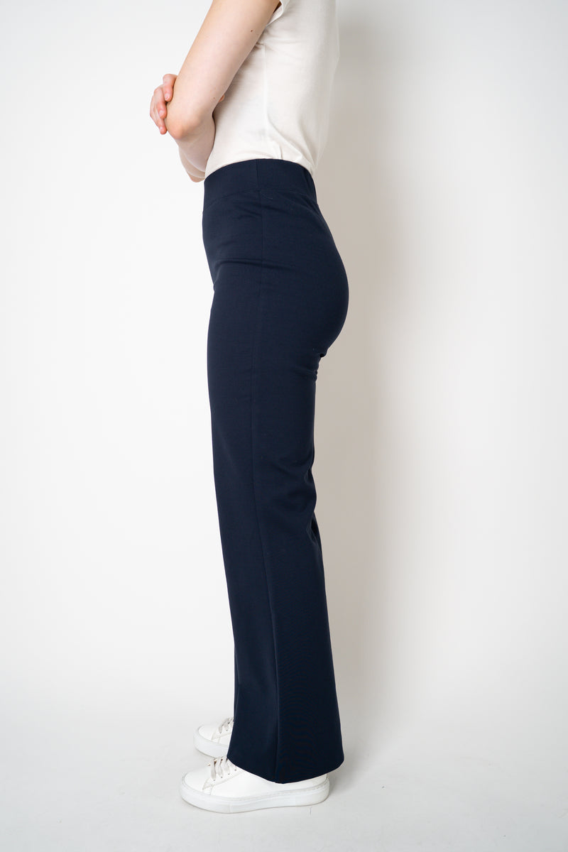 MeiMeiJ Punto Straight Leg Pull-On Trousers in Navy