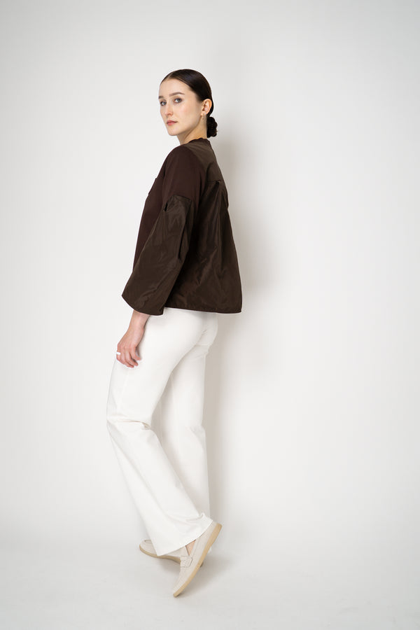 MeiMeiJ Punto Straight Leg Pull-On Trousers in Off-White
