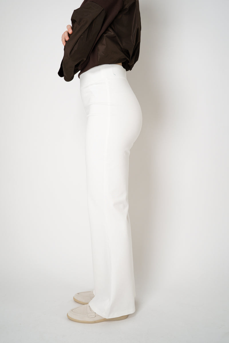 MeiMeiJ Punto Straight Leg Pull-On Trousers in Off-White