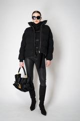 Fabiana Filippi Sequined Knit Exterior Padded Insulated Jacket in Black Vancouver. Shop Online or in Store.
