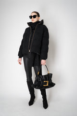 Fabiana Filippi Sequined Knit Exterior Padded Insulated Jacket in Black Vancouver. Shop Online or in Store.