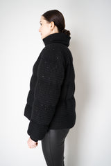 Fabiana Filippi Sequined Knit Exterior Padded Insulated Jacket in Black Vancouver. Shop Online or in Store.