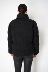 Fabiana Filippi Sequined Knit Exterior Padded Insulated Jacket in Black Vancouver. Shop Online or in Store.