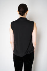 Fabiana Filippi Featherweight Viscose Cowl Neck Sleeveless Top in Black Vancouver. Shop Online or in Store.
