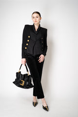 Fabiana Filippi Featherweight Viscose Cowl Neck Sleeveless Top in Black Vancouver. Shop Online or in Store.