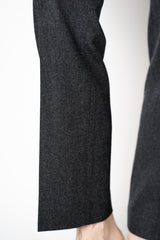 Fabiana Filippi Mid-Rise Wool Blend Flannel Trousers with Embellished Belt Hoop in Grey Vancouver. Shop Online or in Store.