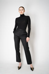 Fabiana Filippi Wool Cashmere Ribbed Turtleneck Pullover in Black Vancouver. Shop Online or in Store.