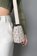 Bao Bao Issey Miyake Crystal Matte Shoulder Bag in Light Beige