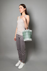 Bao Bao Large Basket Bag in White and Khaki Green - Ashia Mode - Vancouver, BC