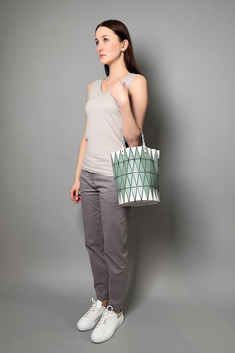 Bao Bao Large Basket Bag in White and Khaki Green - Ashia Mode - Vancouver, BC