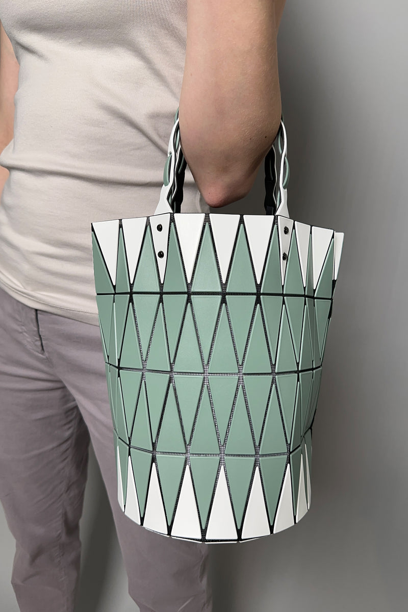 Bao Bao Large Basket Bag in White and Khaki Green - Ashia Mode - Vancouver, BC