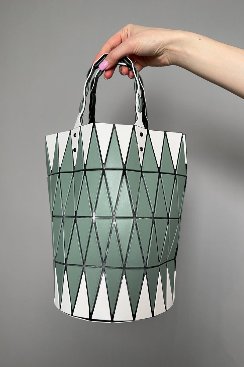 Bao Bao Large Basket Bag in White and Khaki Green - Ashia Mode - Vancouver, BC