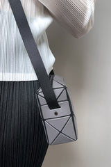 Bao Bao Issey Miyake Mini Cuboid Shoulder Bag in Charcoal Gray