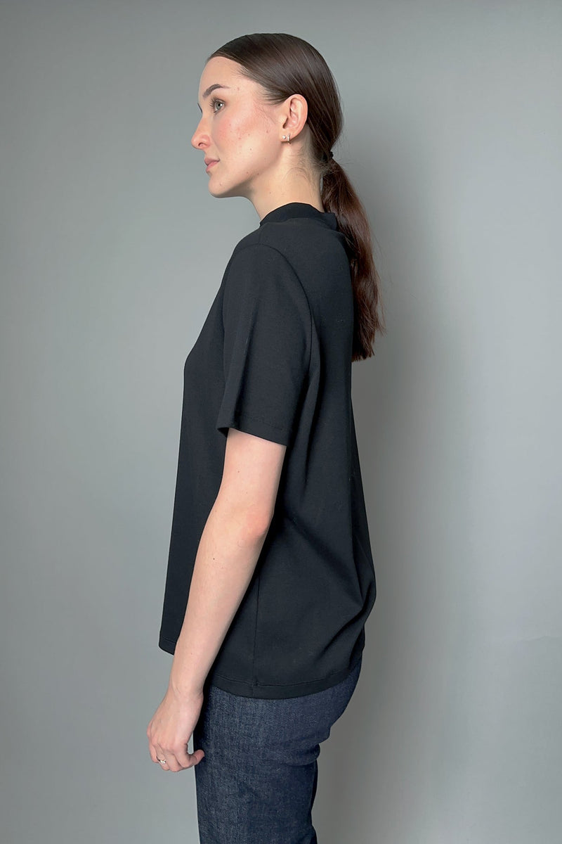 Fabiana Filippi Ribbed Jersey T-Shirt in Black