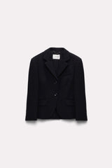 Dorothee Schumacher Cropped Blazer in Punto Milano in Black Vancouver. Shop Online or in Store.