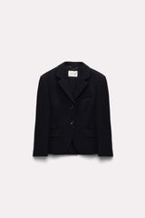 Dorothee Schumacher Cropped Blazer in Punto Milano in Black