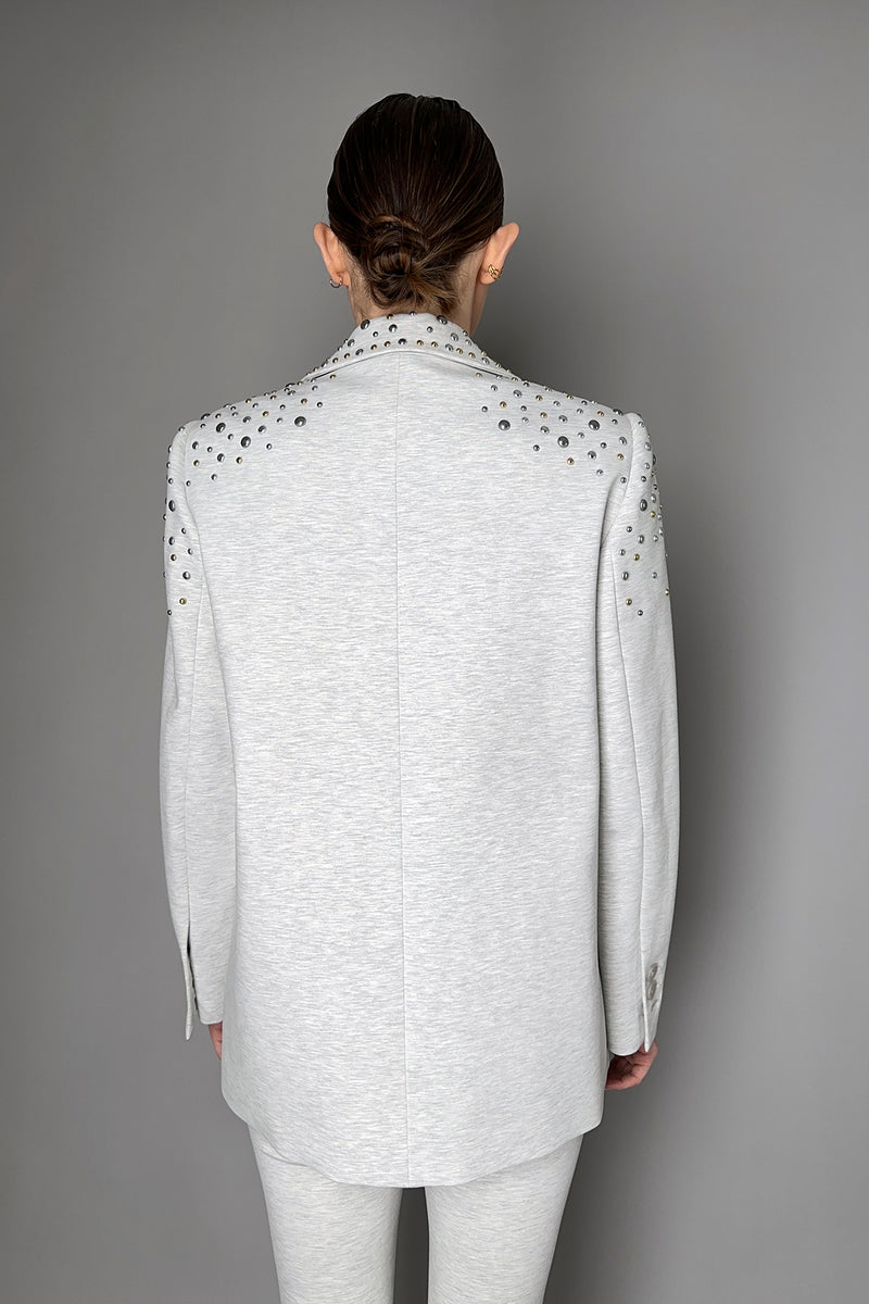 Dorothee Schumacher Emotional Essence Jacket with Studs in Light Grey