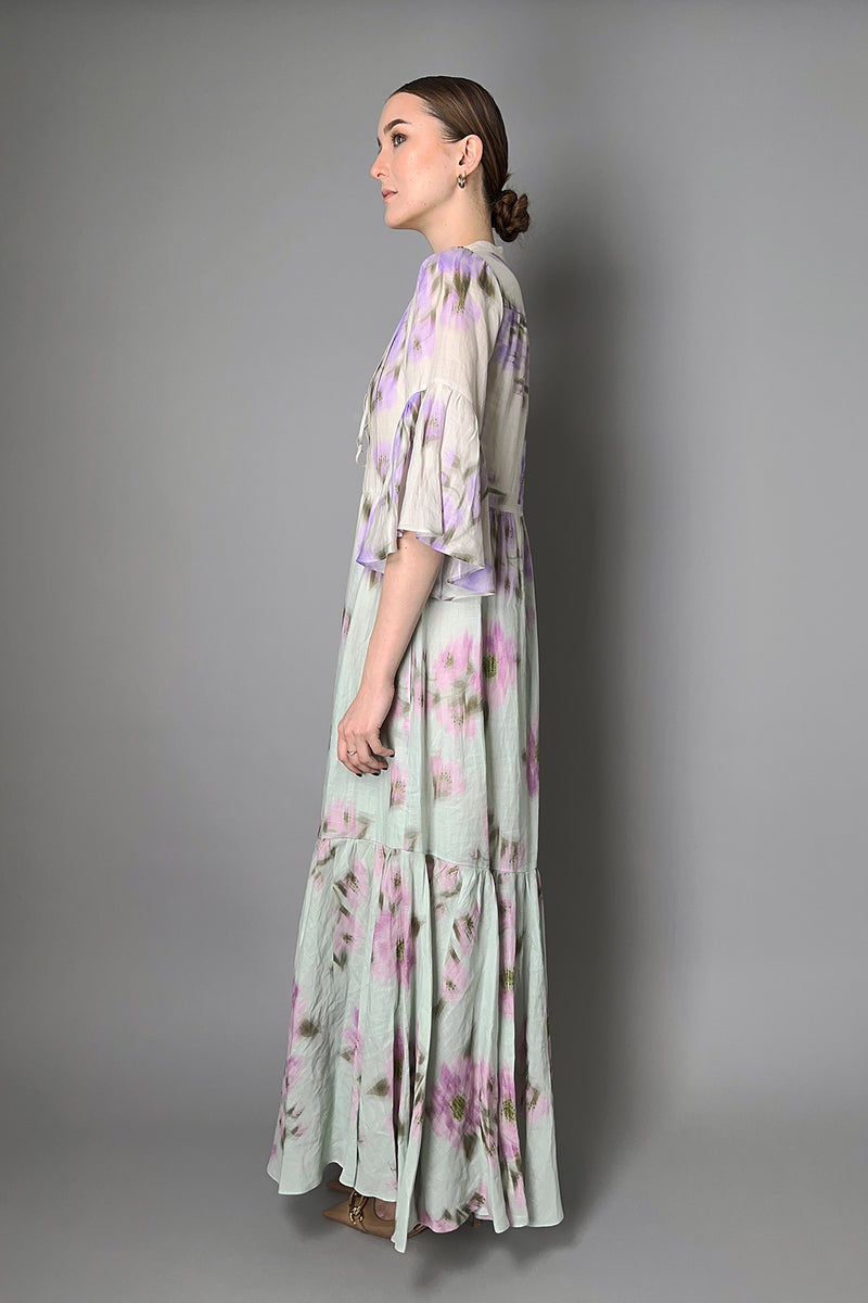 Dorothee Schumacher Blooming Volumes Chambray Maxi Dress