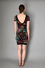 Fuzzi Open Back Butterfly Print Tulle Dress Vancouver. Shop Online or in Store.