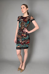 Fuzzi Open Back Butterfly Print Tulle Dress Vancouver. Shop Online or in Store.