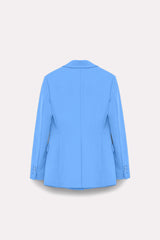 Dorothee Schumacher Emotional Essence Double Breasted Blazer in Cornflower Blue Vancouver. Shop Online or in Store.