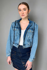 Moschino Jeans Cropped Denim Jacket- Ashia Mode- Vancouver, BC