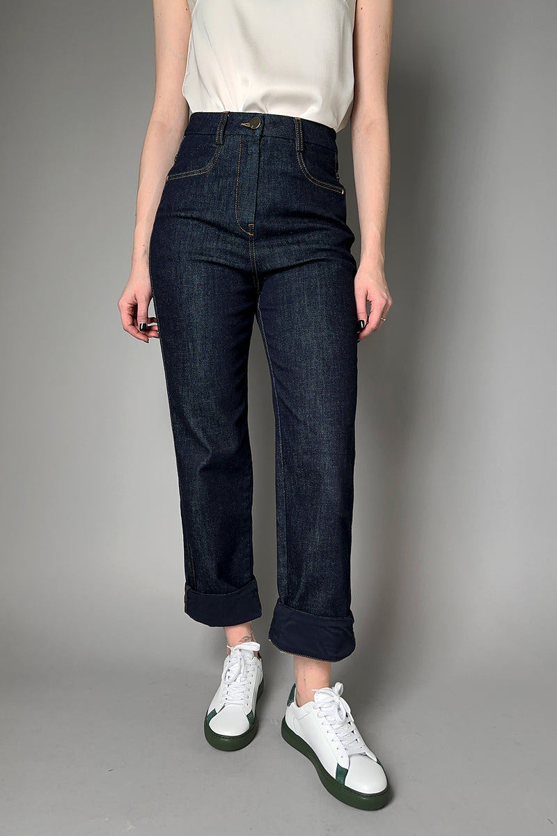 Lorena Antoniazzi Straight Leg Dark Denim Jeans Vancouver. Shop Online or in Store.