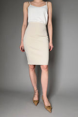 D. Exterior Knit Pencil Skirt in Sand